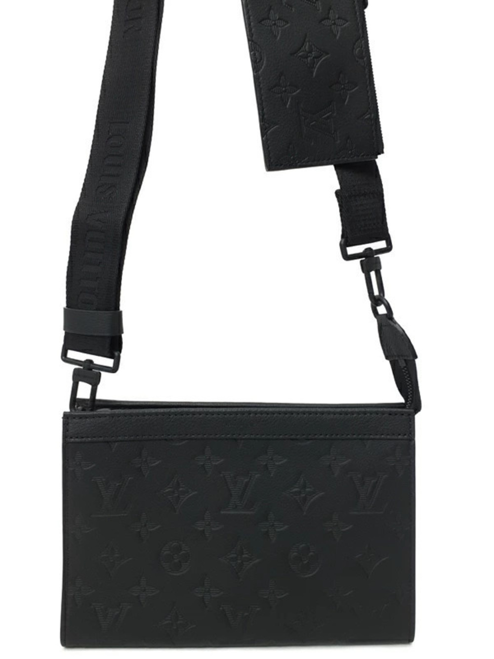 Louis Vuitton Monogram Shadow Black Gaston Wearable Wallet Shoulder Bag